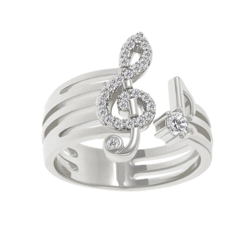 Music Note Adjustable Open Ring - Picture 7 of 7